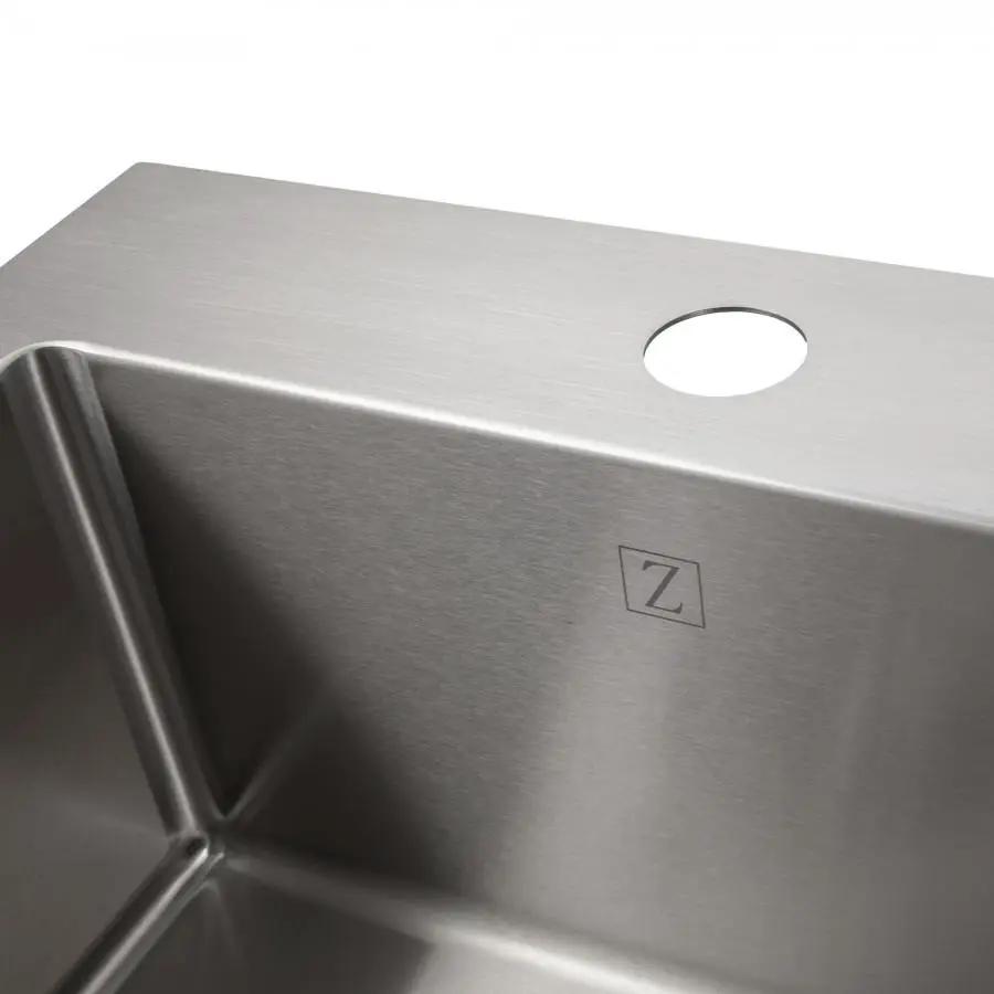 ZLINE 15" Topmount Single Bowl Bar Sink in Stainless Steel, STS-15 by Farmhouse Kitchen and Bath
