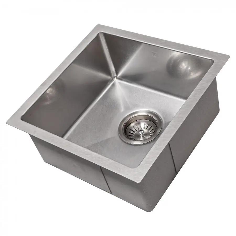 ZLINE 15" Undermount Single Bowl Bar Sink DuraSnow Stainless Steel, SUS-15S by Farmhouse Kitchen and Bath