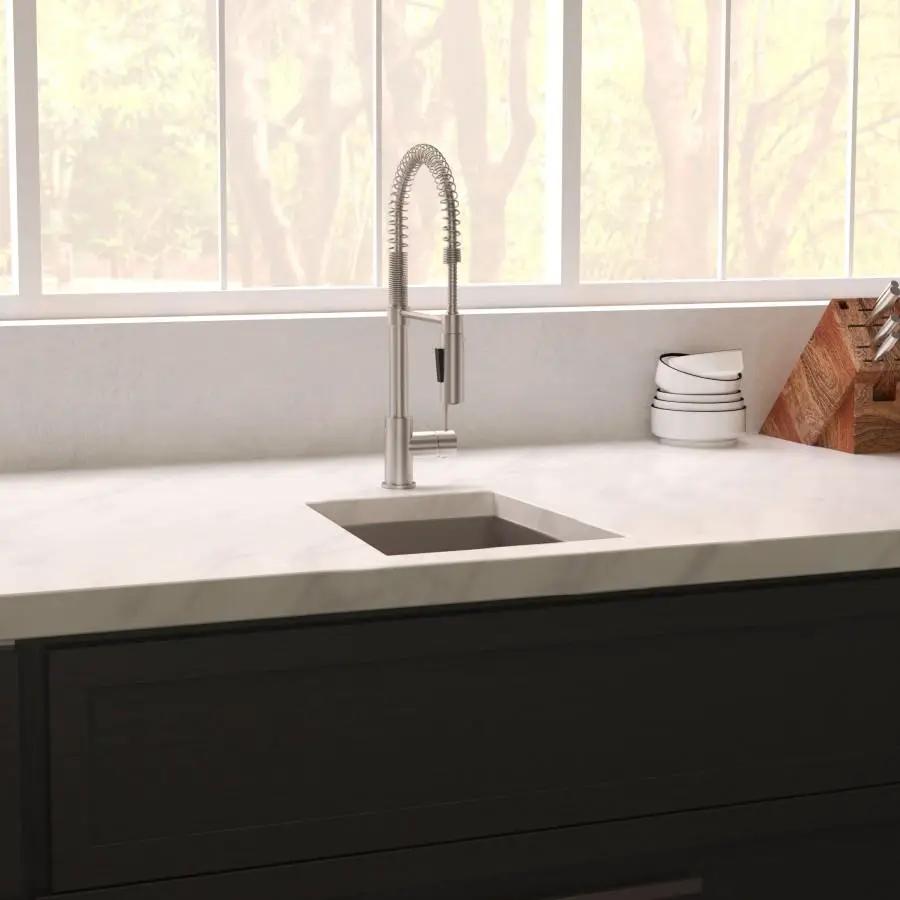 ZLINE 15" Undermount Single Bowl Bar Sink DuraSnow Stainless Steel, SUS-15S by Farmhouse Kitchen and Bath