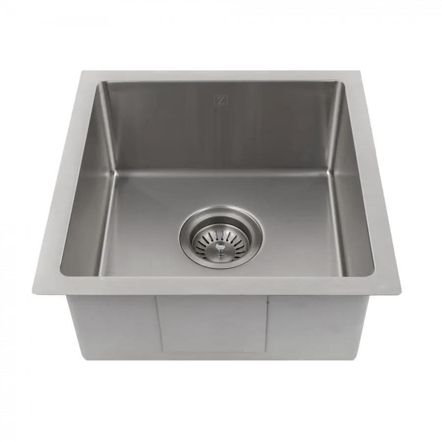 ZLINE 15" Undermount Single Bowl Bar Sink in Stainless Steel, SUS-15 by Farmhouse Kitchen and Bath