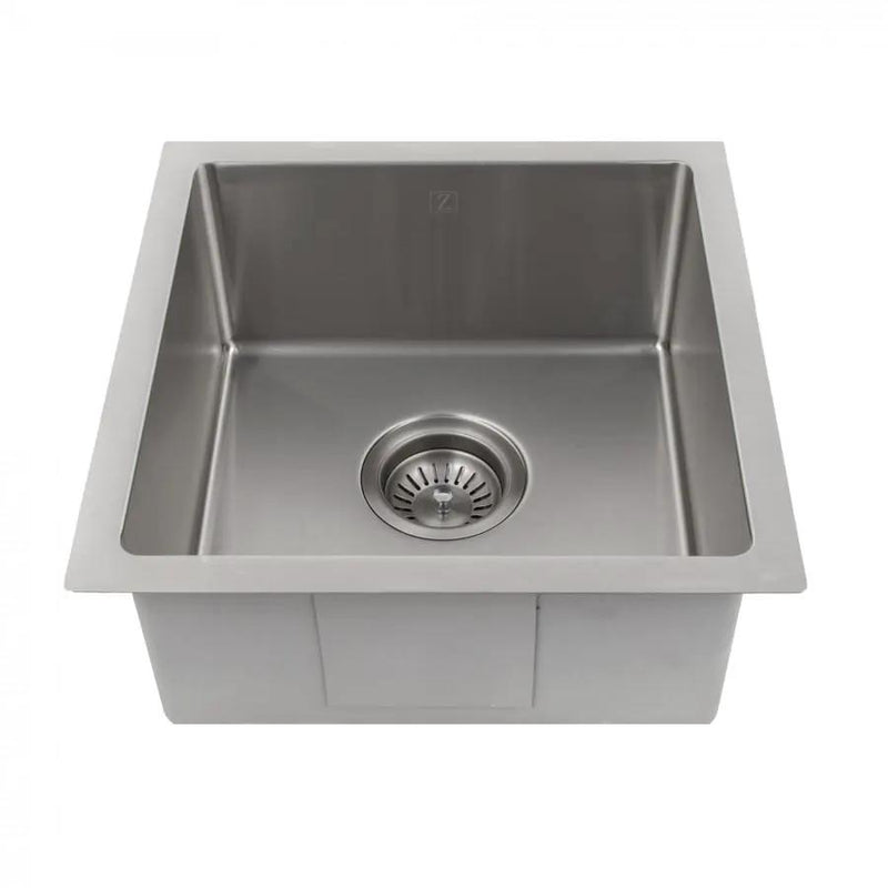 ZLINE 15" Undermount Single Bowl Bar Sink in Stainless Steel, SUS-15 by Farmhouse Kitchen and Bath