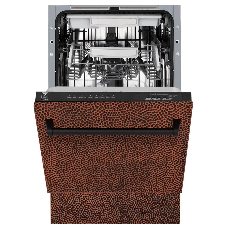 ZLINE 18" Dishwasher, Hammered Copper panel, Stainless Tub, DWV-HH-18 by Farmhouse Kitchen and Bath