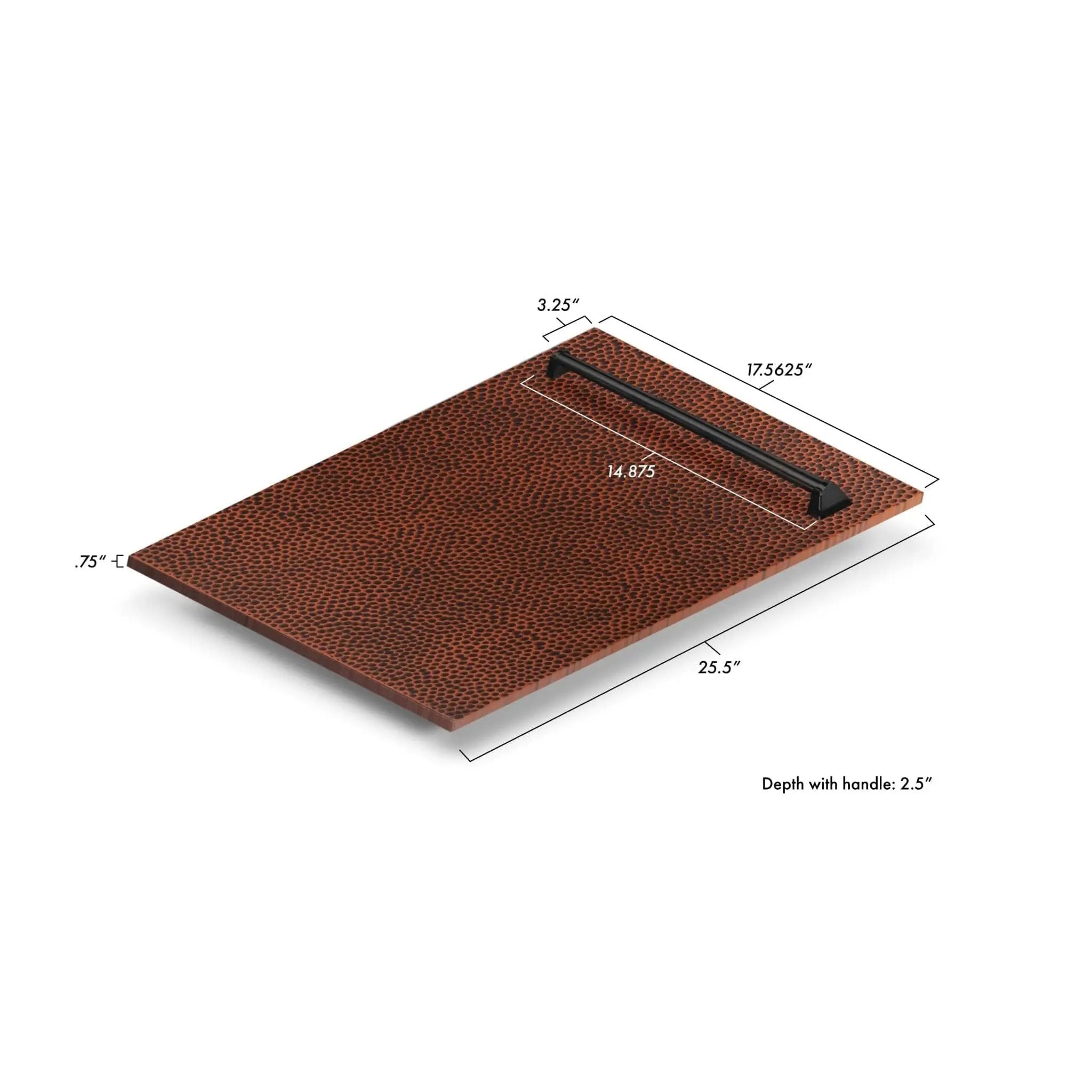 ZLINE 18" Dishwasher, Hammered Copper panel, Stainless Tub, DWV-HH-18 by Farmhouse Kitchen and Bath