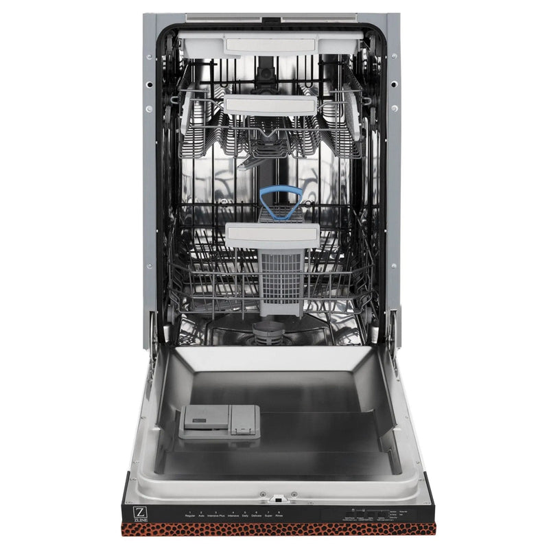 ZLINE 18" Dishwasher, Hammered Copper panel, Stainless Tub, DWV-HH-18 by Farmhouse Kitchen and Bath