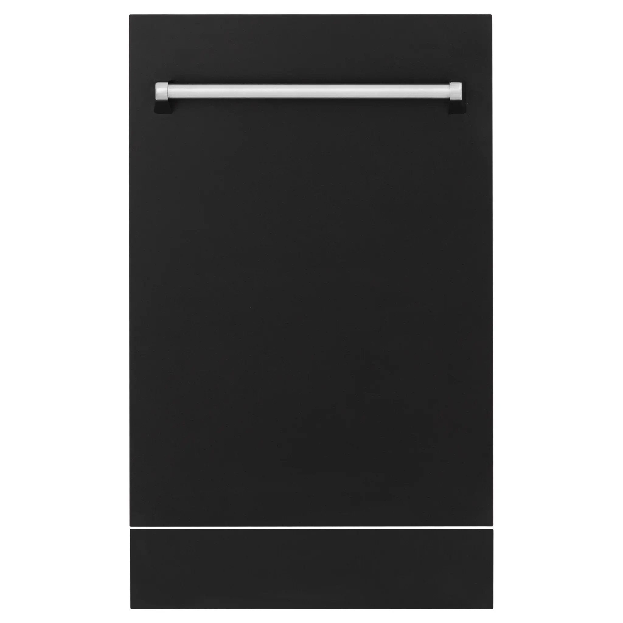 ZLINE 18" Dishwasher in Black matt panel, Stainless Tub, DWV-BLM-18 by Farmhouse Kitchen and Bath