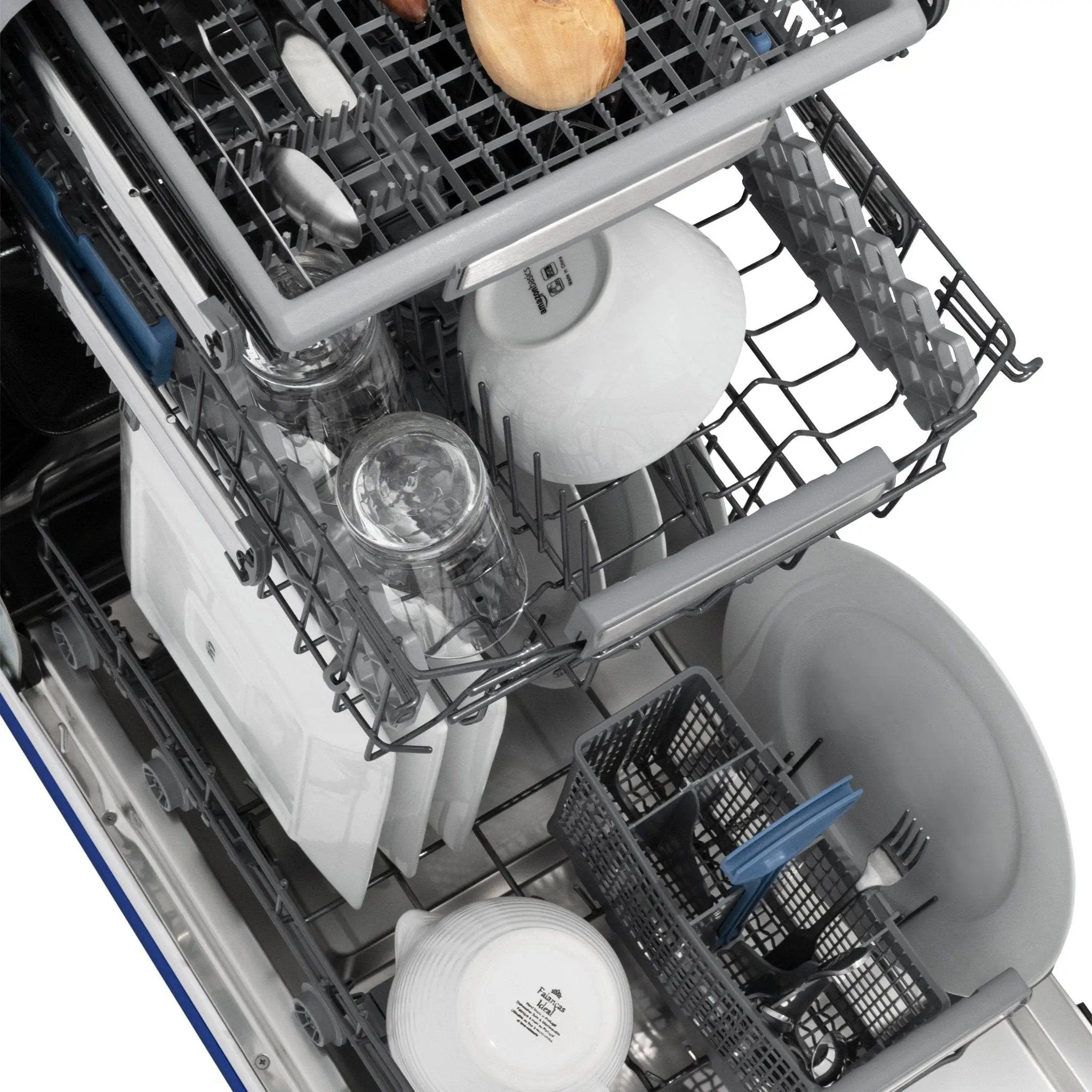 ZLINE 18" Dishwasher in Blue gloss panel, Stainless Tub, DWV-BG-18 by Farmhouse Kitchen and Bath