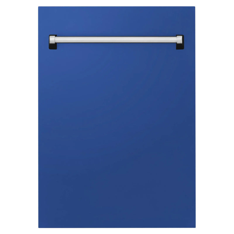 ZLINE 18" Dishwasher in Blue matt panel, Stainless Tub, DWV-BM-18 by Farmhouse Kitchen and Bath