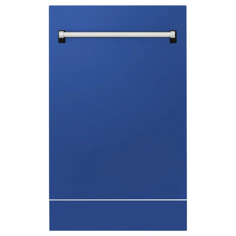 ZLINE 18" Dishwasher in Blue matt panel, Stainless Tub, DWV-BM-18 by Farmhouse Kitchen and Bath