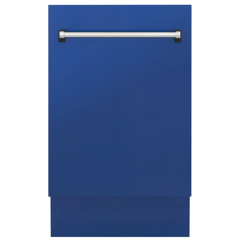 ZLINE 18" Dishwasher in Blue matt panel, Stainless Tub, DWV-BM-18 by Farmhouse Kitchen and Bath