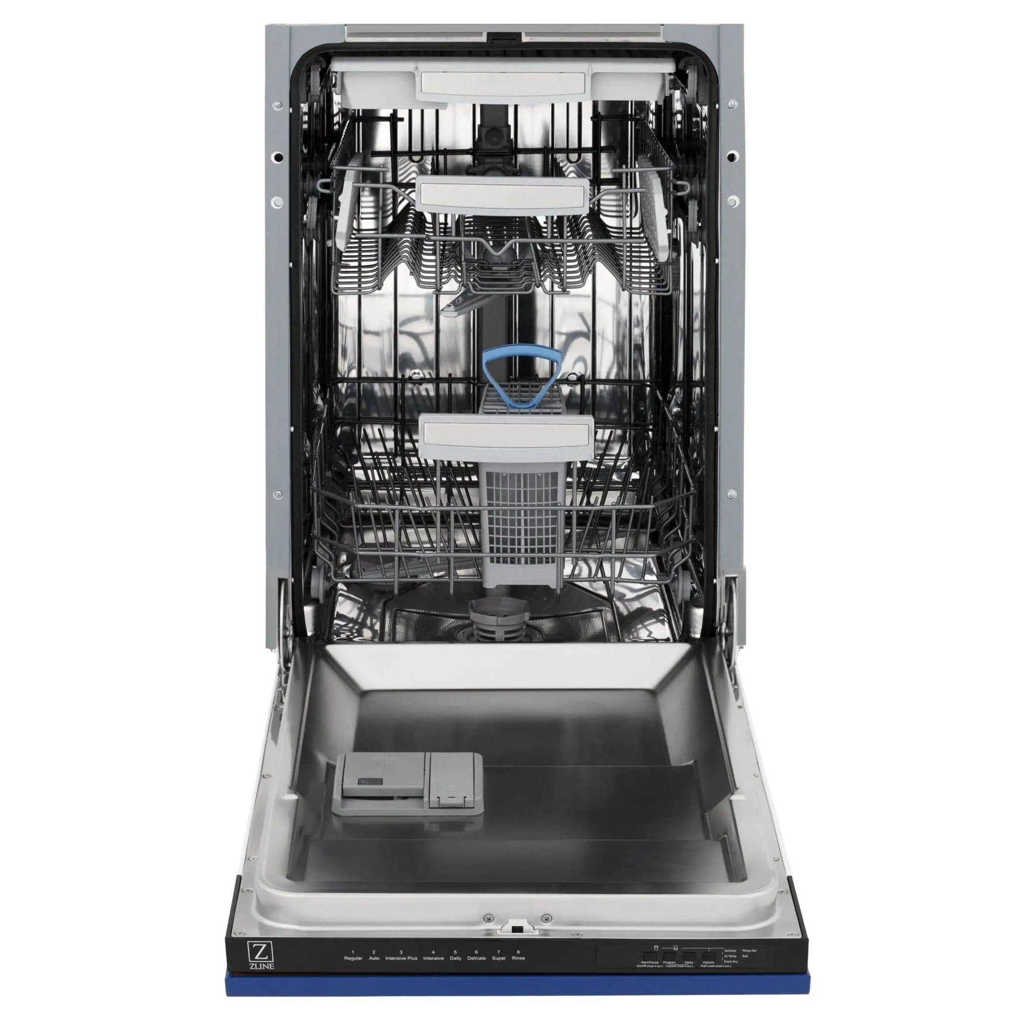 ZLINE 18" Dishwasher in Blue matt panel, Stainless Tub, DWV-BM-18 by Farmhouse Kitchen and Bath
