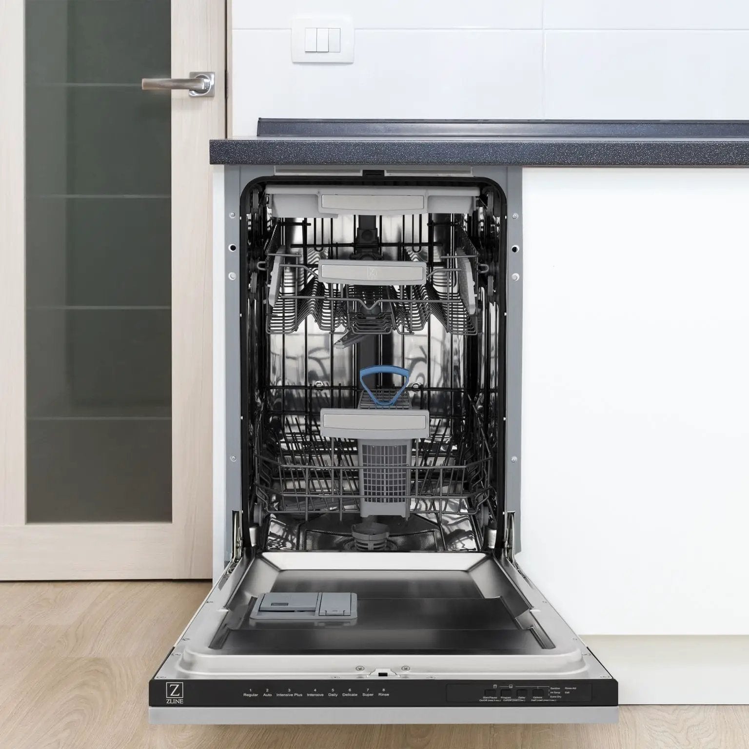 ZLINE 18" Dishwasher in Custom Panel Ready, Stainless Tub, DWV-304-18 by Farmhouse Kitchen and Bath
