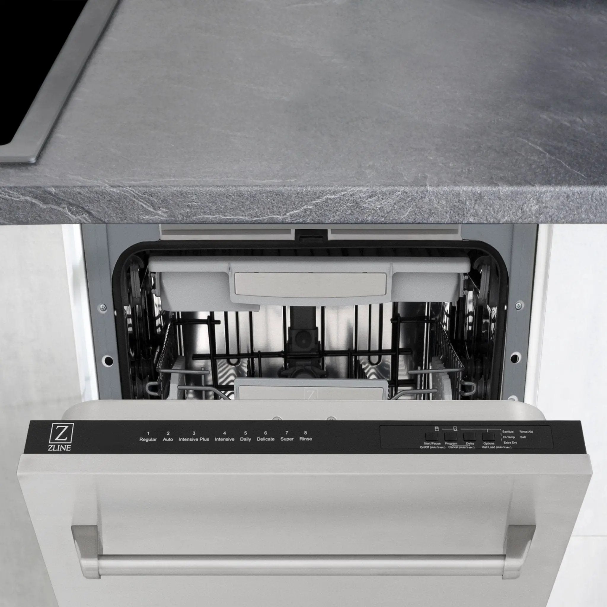 ZLINE 18" Dishwasher in Custom Panel Ready, Stainless Tub, DWV-304-18 by Farmhouse Kitchen and Bath