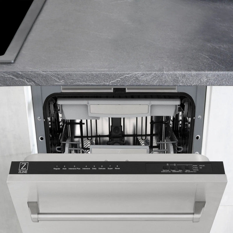 ZLINE 18" Dishwasher in Custom Panel Ready, Stainless Tub, DWV-304-18 by Farmhouse Kitchen and Bath