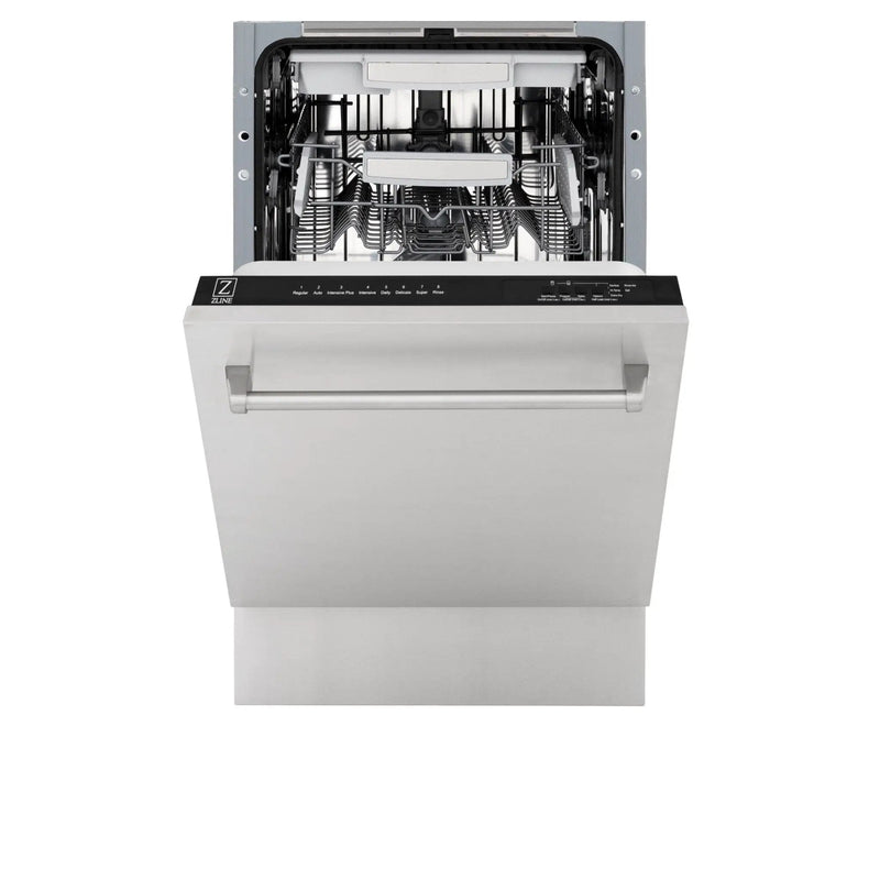 ZLINE 18" Dishwasher in Custom Panel Ready, Stainless Tub, DWV-304-18 by Farmhouse Kitchen and Bath