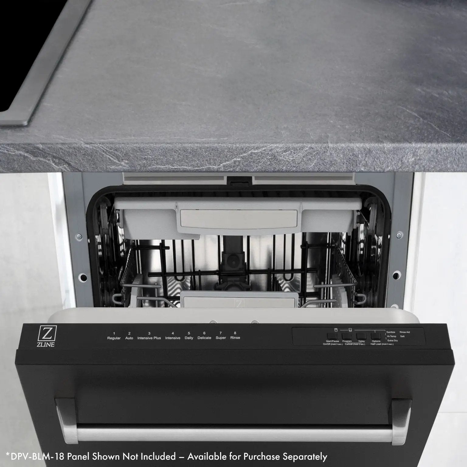 ZLINE 18" Dishwasher in Custom Panel Ready, StainlessTub, DWV-18 by Farmhouse Kitchen and Bath