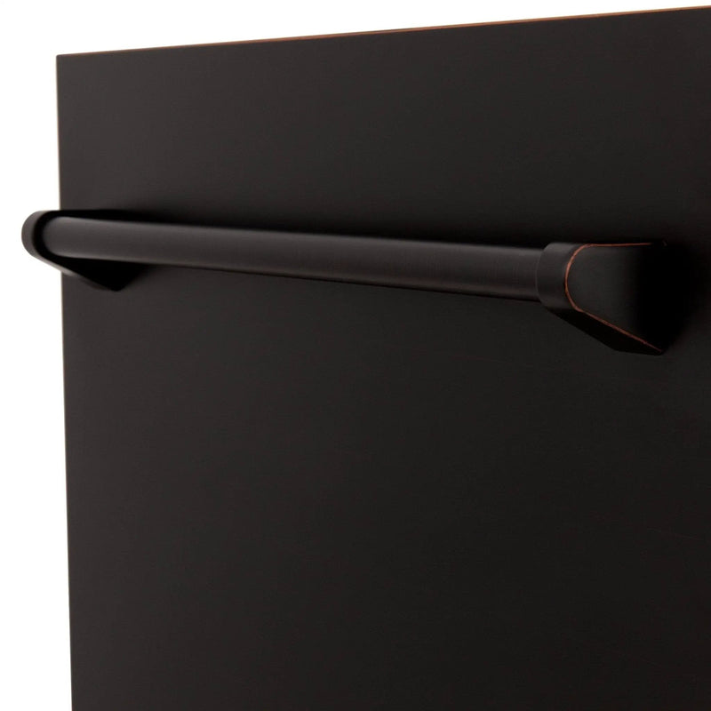 ZLINE 18" Dishwasher, Oil Rubbed Bronze panel, Stainless Tub, DWV-ORB-18 by Farmhouse Kitchen and Bath