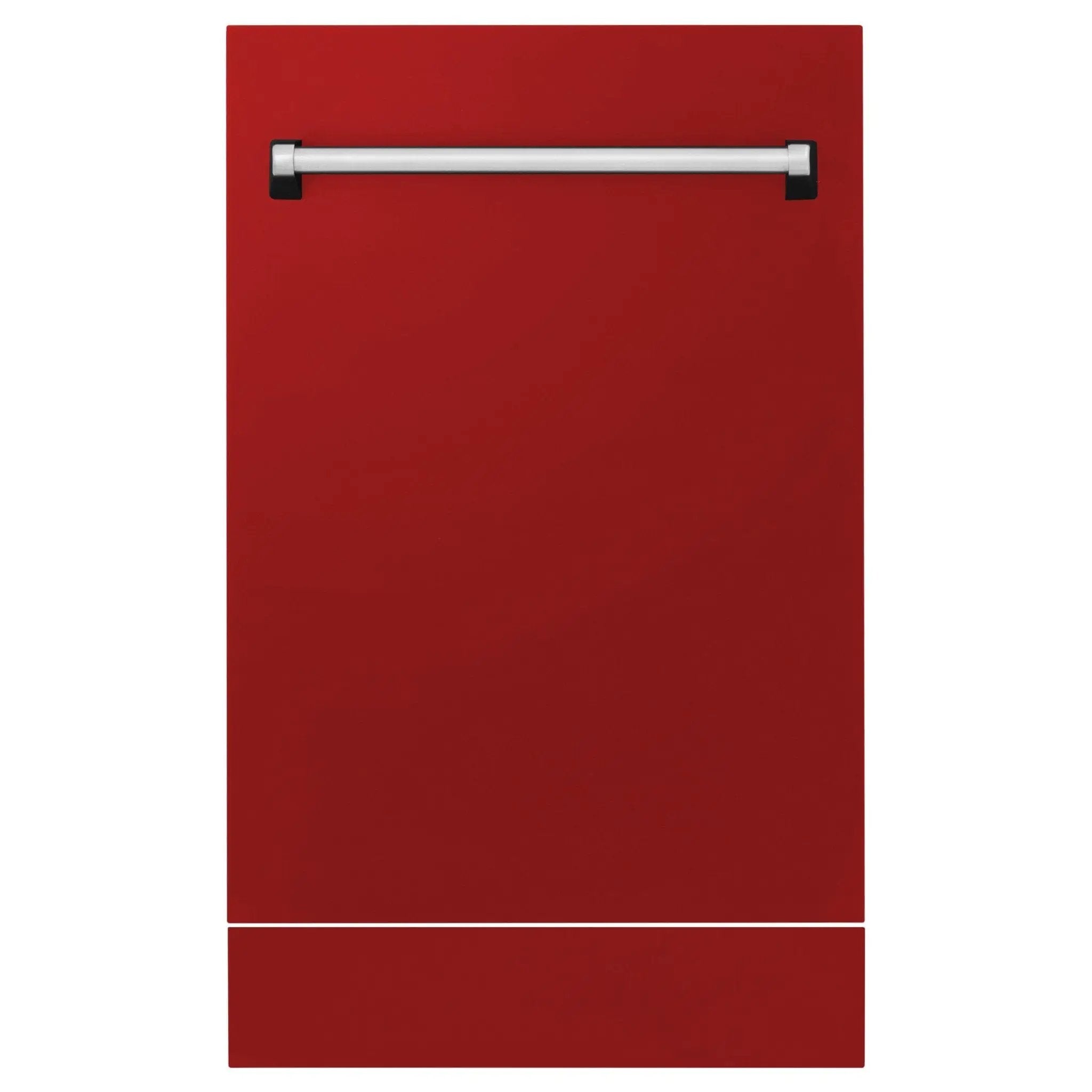 ZLINE 18" Dishwasher, Red Gloss panel, Stainless Tub, DWV-RG-18 by Farmhouse Kitchen and Bath