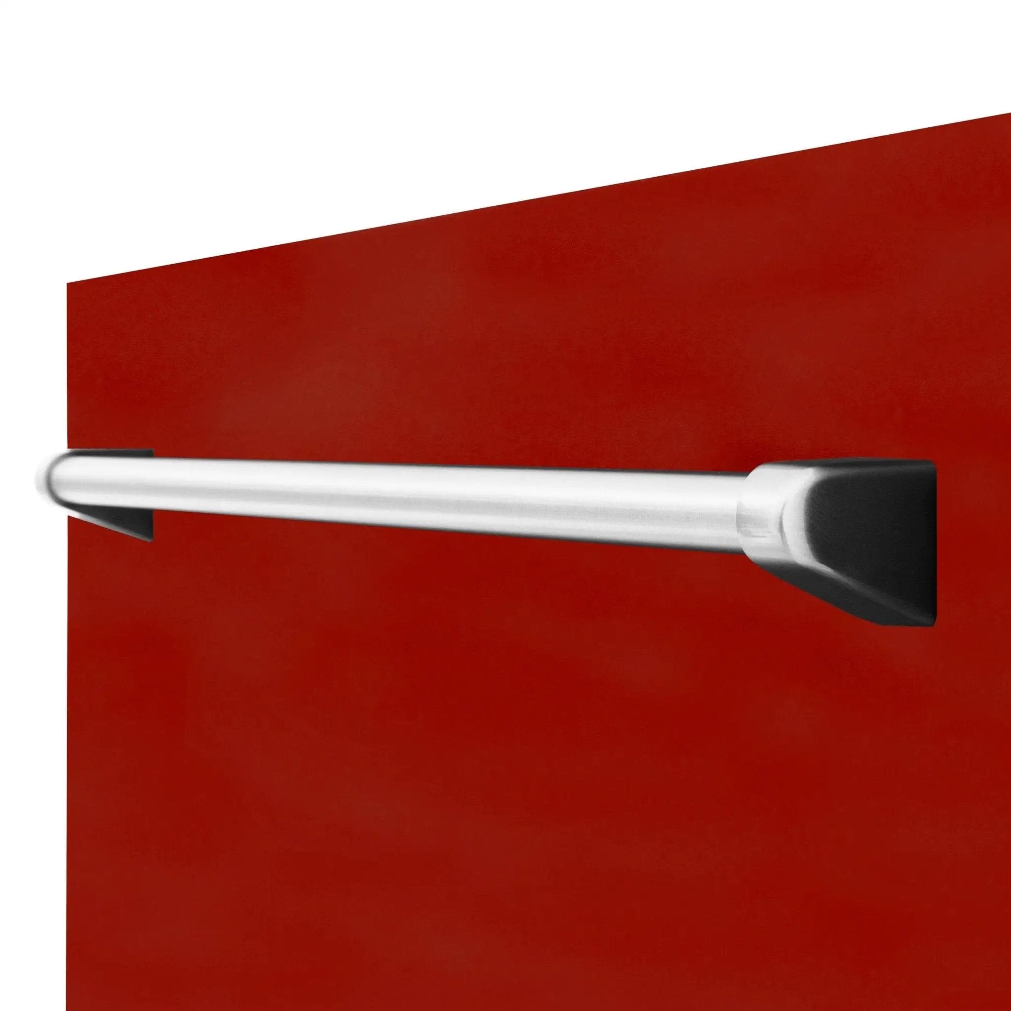 ZLINE 18" Dishwasher, Red Gloss panel, Stainless Tub, DWV-RG-18 by Farmhouse Kitchen and Bath