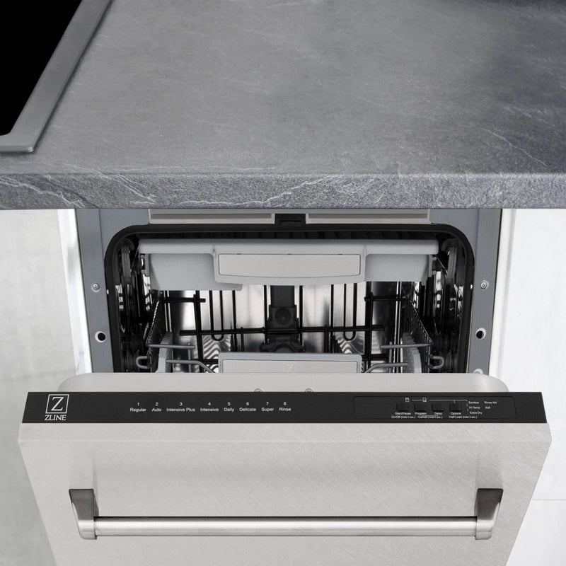 ZLINE 18" Dishwasher, Stainless panel, Stainless Tub, DWV-SN-18 by Farmhouse Kitchen and Bath