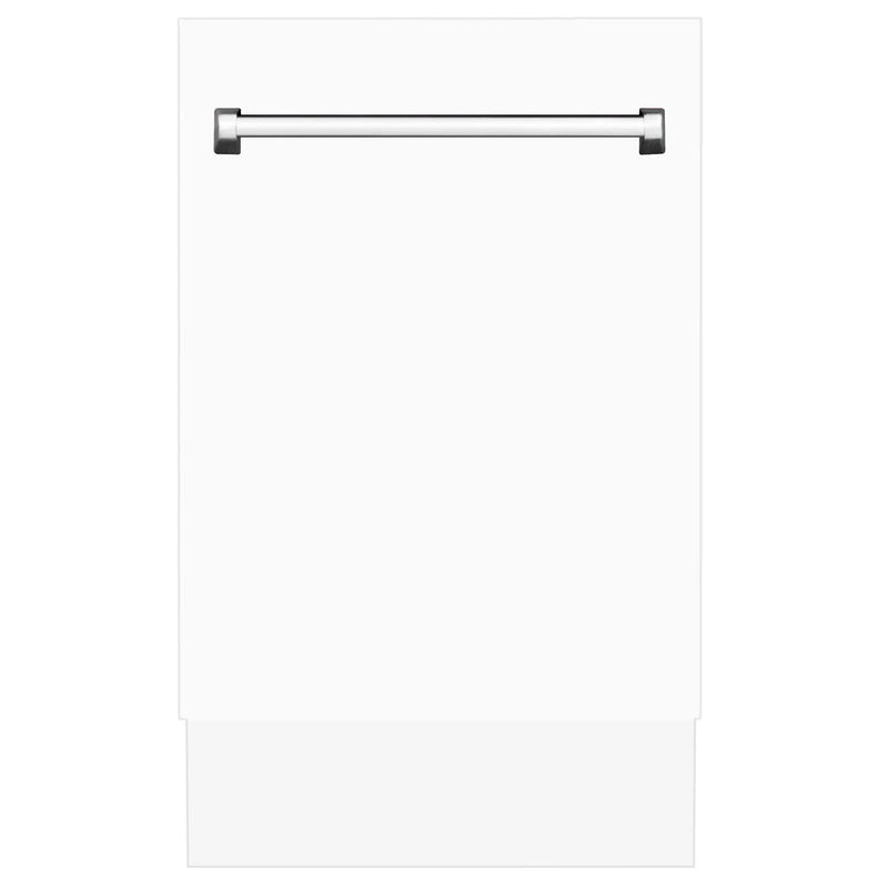 ZLINE 18" Dishwasher, White Matte panel, Stainless Tub, DWV-WM-18 by Farmhouse Kitchen and Bath