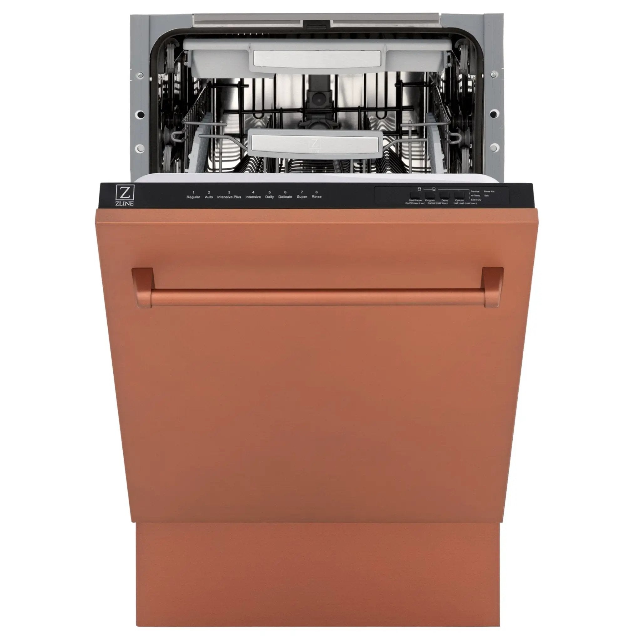 ZLINE 18" Dishwasher with Copper panel, Stainless Tub, DWV-C-18 by Farmhouse Kitchen and Bath