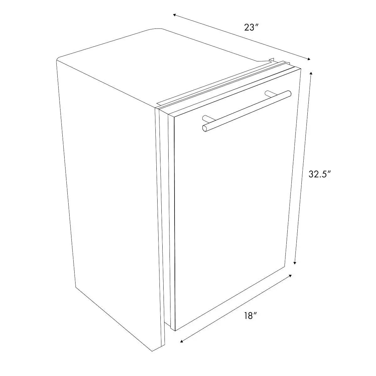 ZLINE 18" White Matte with Stainless Steel Tub, DW-WM-H-18 by Farmhouse Kitchen and Bath