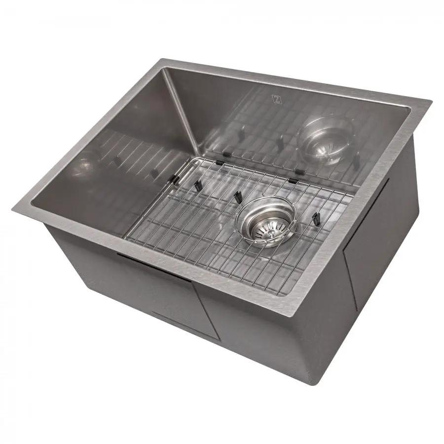 ZLINE 23" Undermount Single Bowl Sink DuraSnow Stainless Steel, SRS-23S by Farmhouse Kitchen and Bath