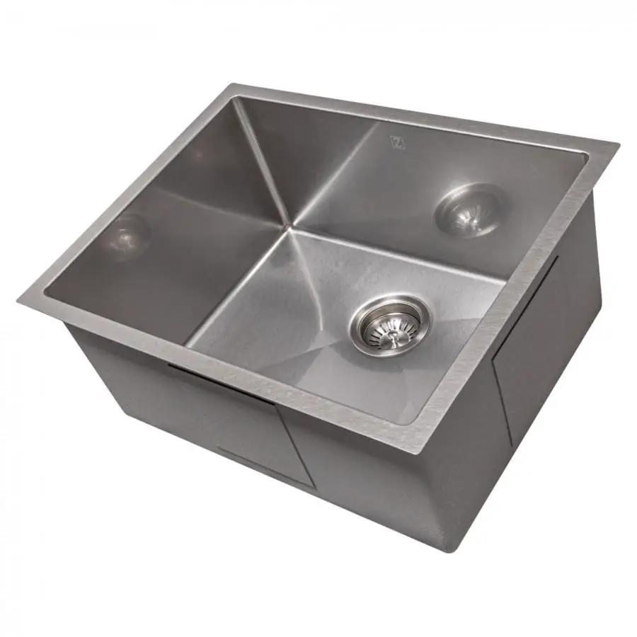 ZLINE 23" Undermount Single Bowl Sink DuraSnow Stainless Steel, SRS-23S by Farmhouse Kitchen and Bath