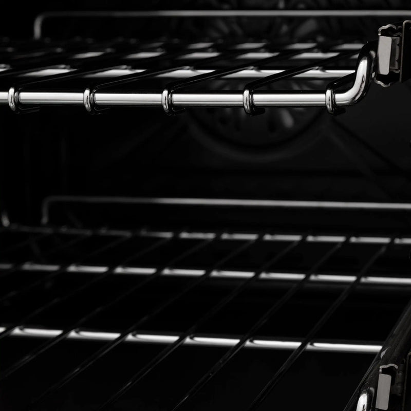 ZLINE 24" Autograph Dual Fuel Range, Black Stainless, RABZ-24-CB by Farmhouse Kitchen and Bath