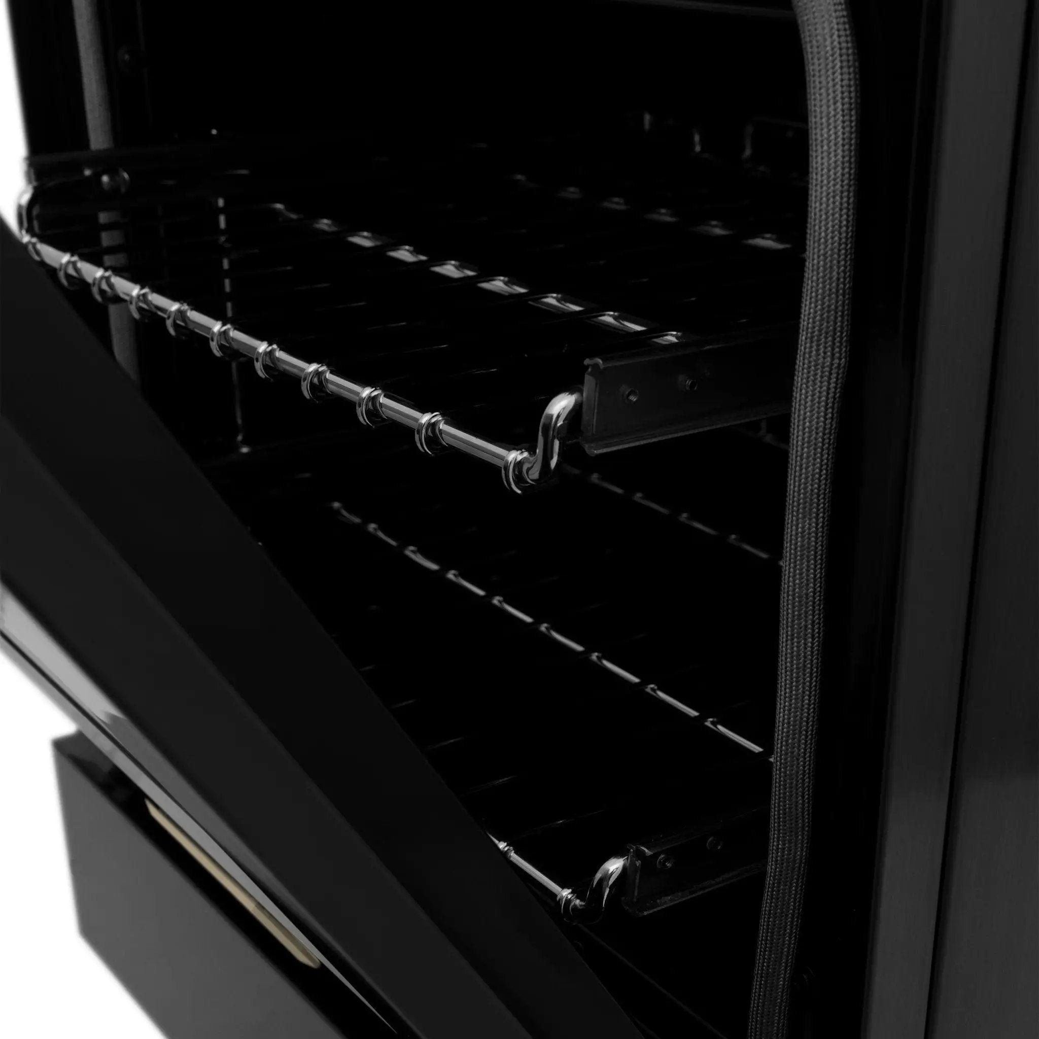 ZLINE 24" Autograph Dual Fuel Range, Black Stainless, RABZ-24-CB by Farmhouse Kitchen and Bath