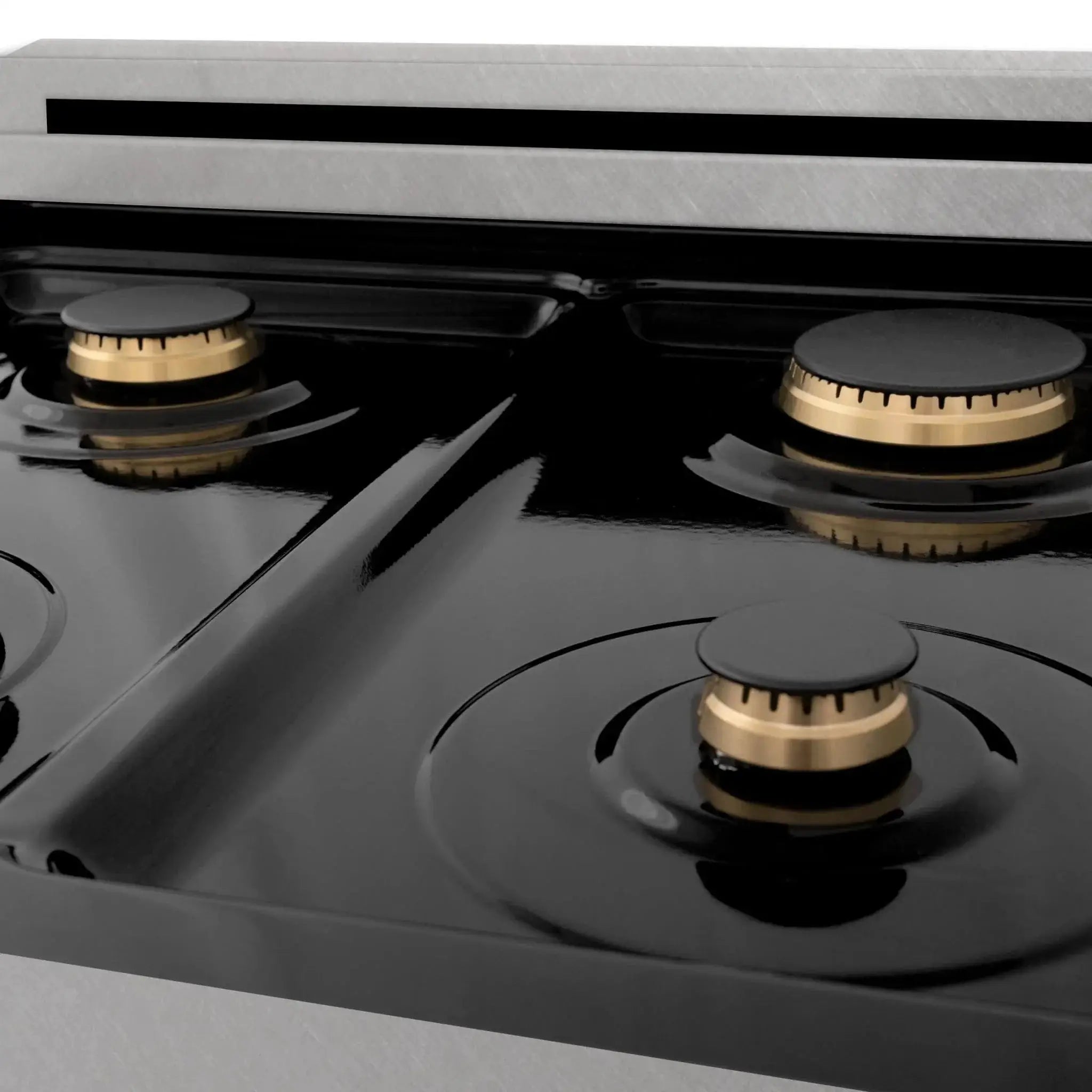 ZLINE 24" Autograph Gas Range, DuraSnow, White Door, RGSZ-WM-24-MB by Farmhouse Kitchen and Bath