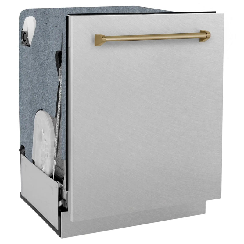 ZLINE 24" Autograph Tall Tub Dishwasher, Bronze, DWMTZ-SN-24-CB by Farmhouse Kitchen and Bath