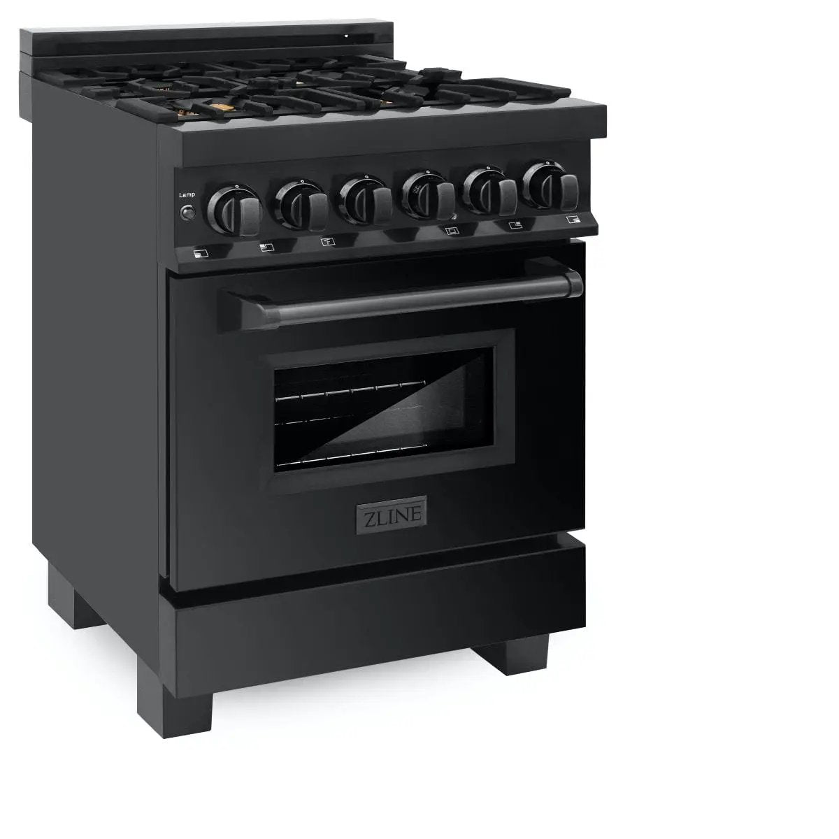 ZLINE 24" Black Stainless, Gas Brass Burner, Electric Range, RAB-BR-24 by Farmhouse Kitchen and Bath