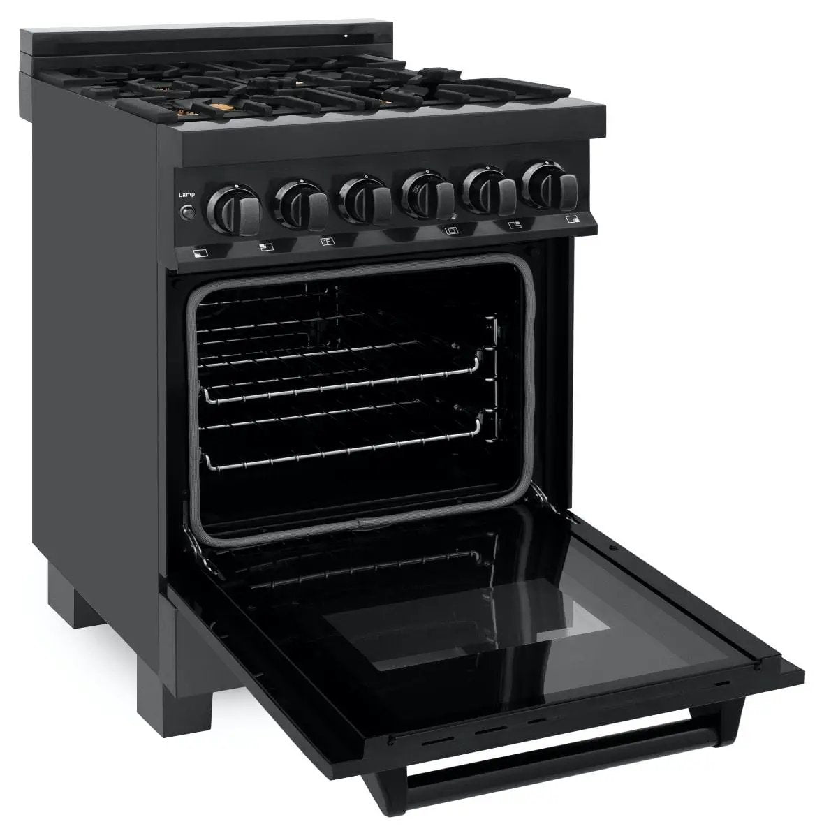 ZLINE 24" Black Stainless, Gas Brass Burner, Electric Range, RAB-BR-24 by Farmhouse Kitchen and Bath