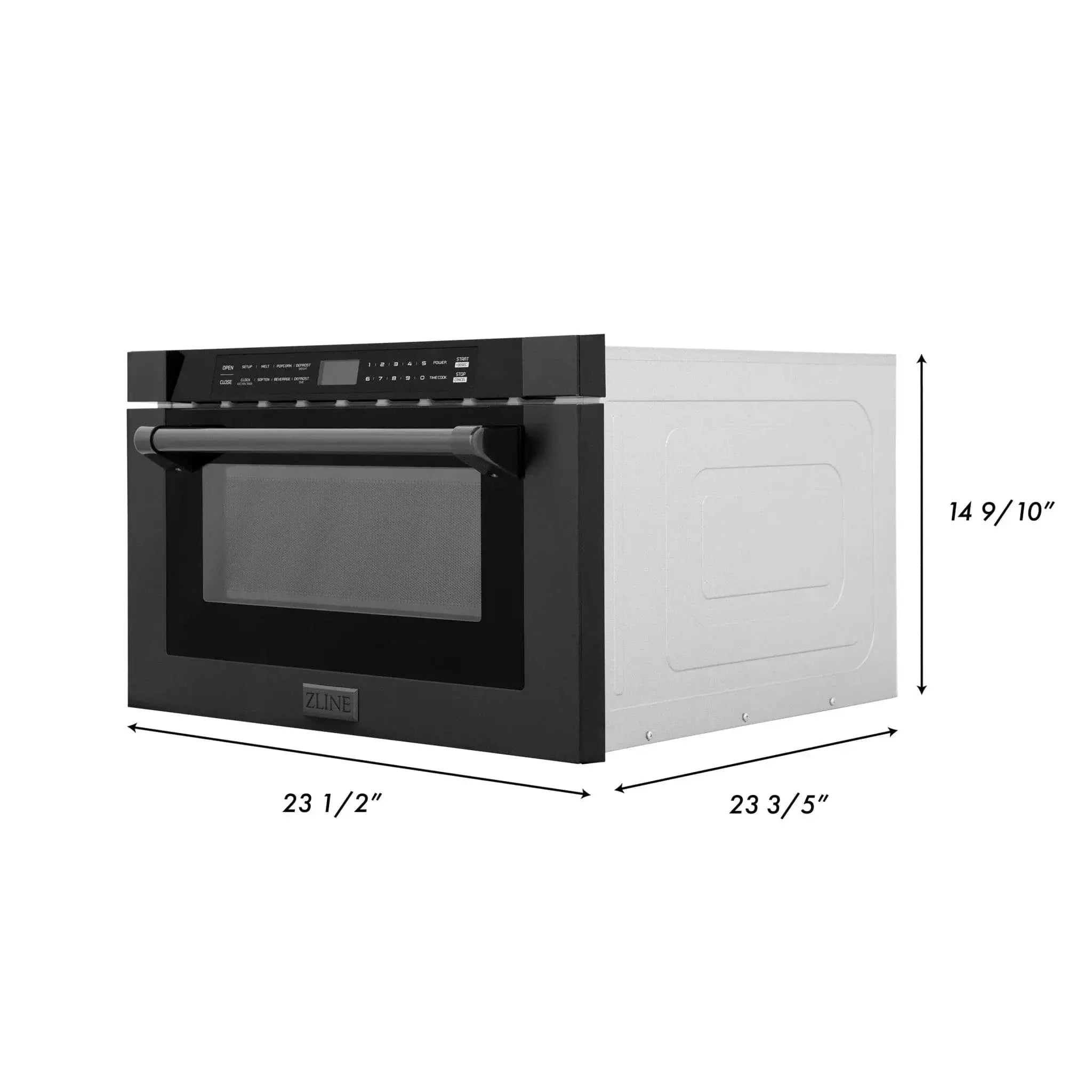 ZLINE 24" Built-in Microwave Drawer, Black Stainless Steel, MWD-1-BS-H by Farmhouse Kitchen and Bath