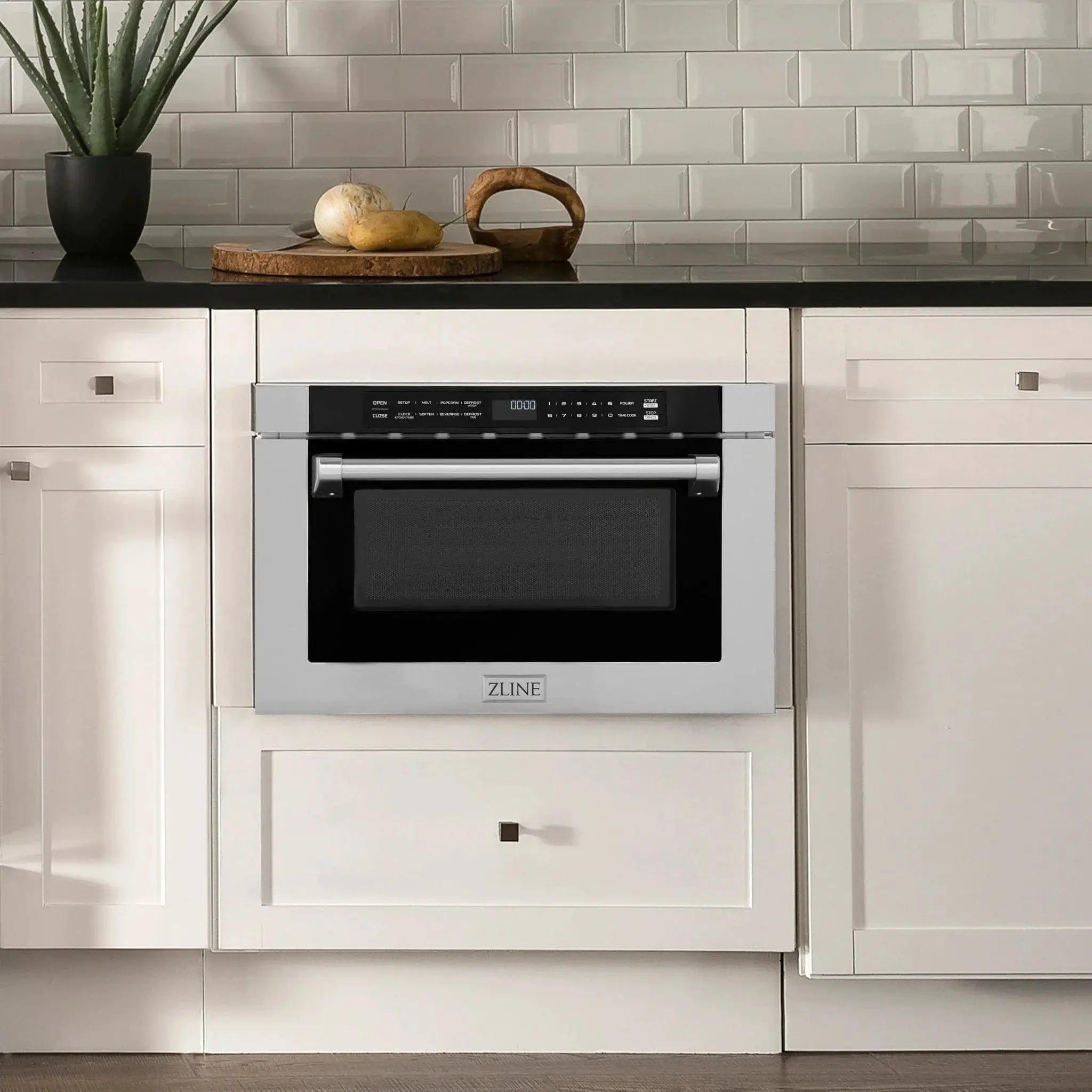 ZLINE 24" Built-in Microwave Drawer, Stainless Steel, MWD-1-H by Farmhouse Kitchen and Bath