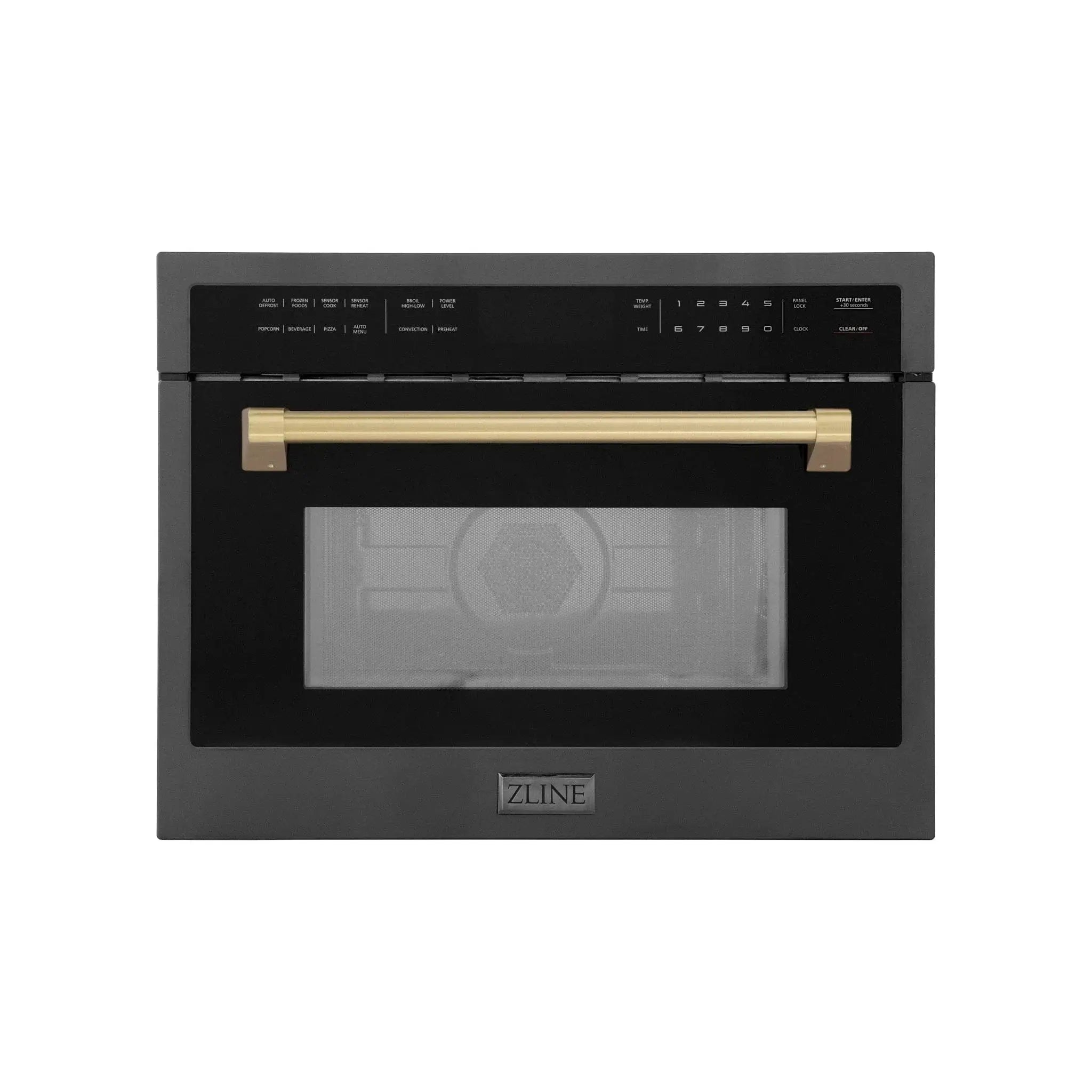 ZLINE 24" Convection Microwave, Black Stainless, Bronze MWOZ-24-BS-CB by Farmhouse Kitchen and Bath