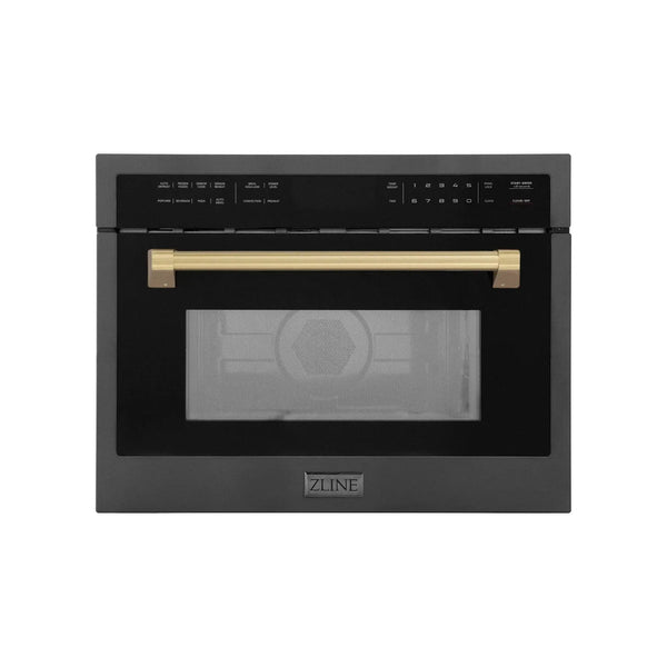 ZLINE 24" Convection Microwave, Black Stainless, Bronze MWOZ-24-BS-CB