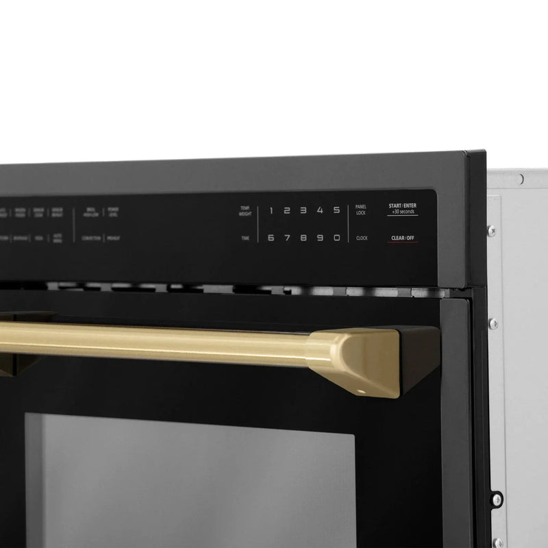 ZLINE 24" Convection Microwave, Black Stainless, Bronze MWOZ-24-BS-CB by Farmhouse Kitchen and Bath