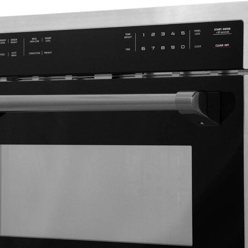 ZLINE 24" Convection Microwave, Stainless Steel, Black MWOZ-24-MB by Farmhouse Kitchen and Bath