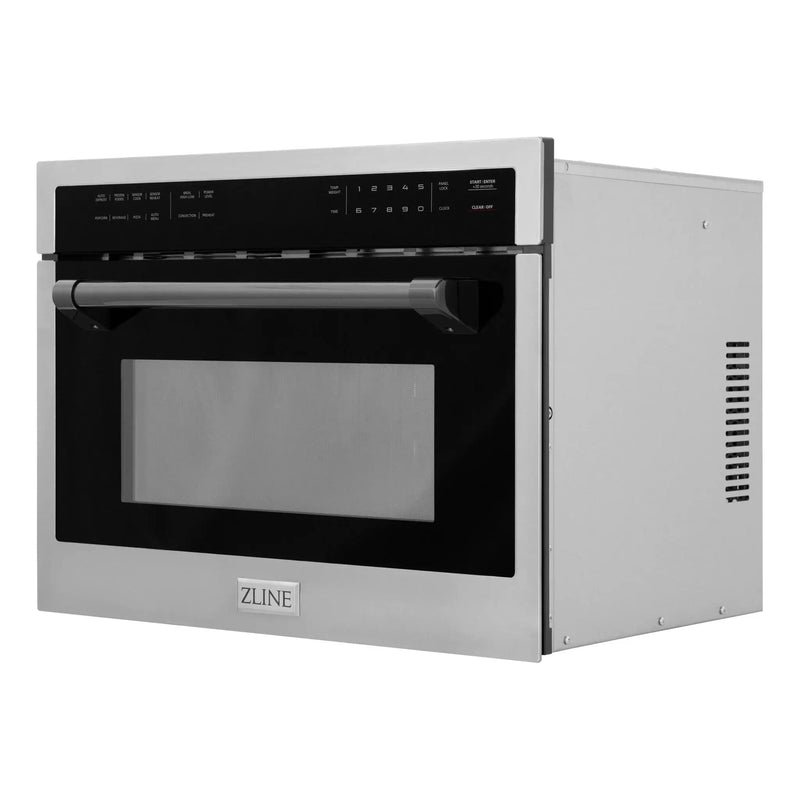 ZLINE 24" Convection Microwave, Stainless Steel, Black MWOZ-24-MB by Farmhouse Kitchen and Bath