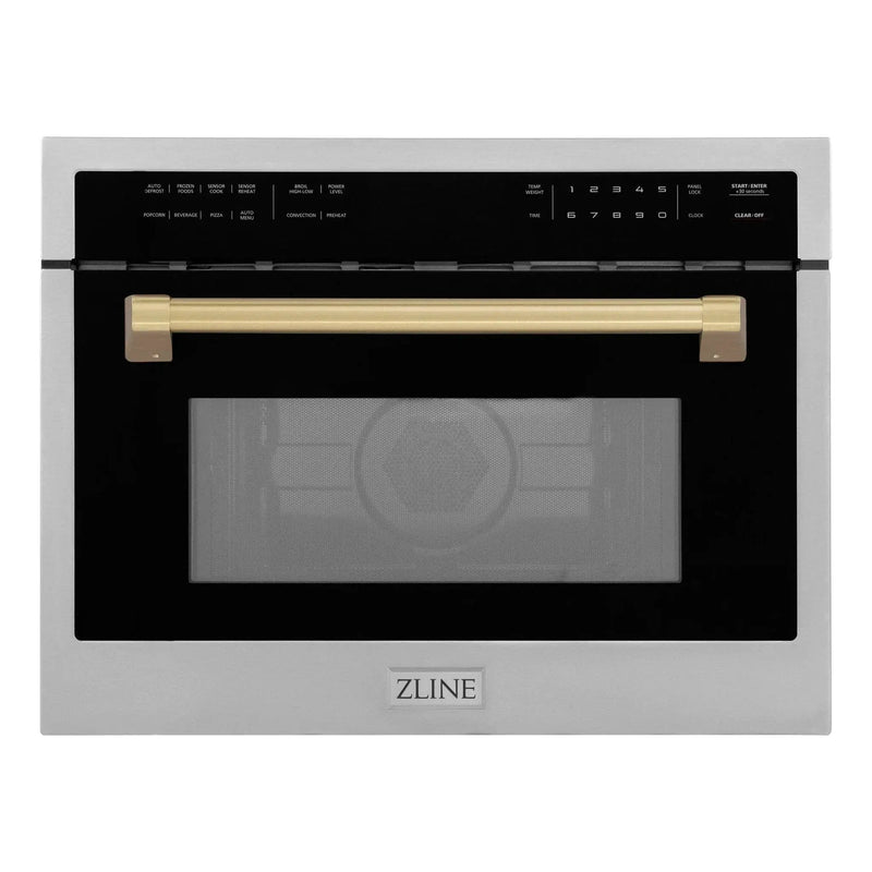 ZLINE 24" Convection Microwave, Stainless Steel, Bronze MWOZ-24-CB by Farmhouse Kitchen and Bath