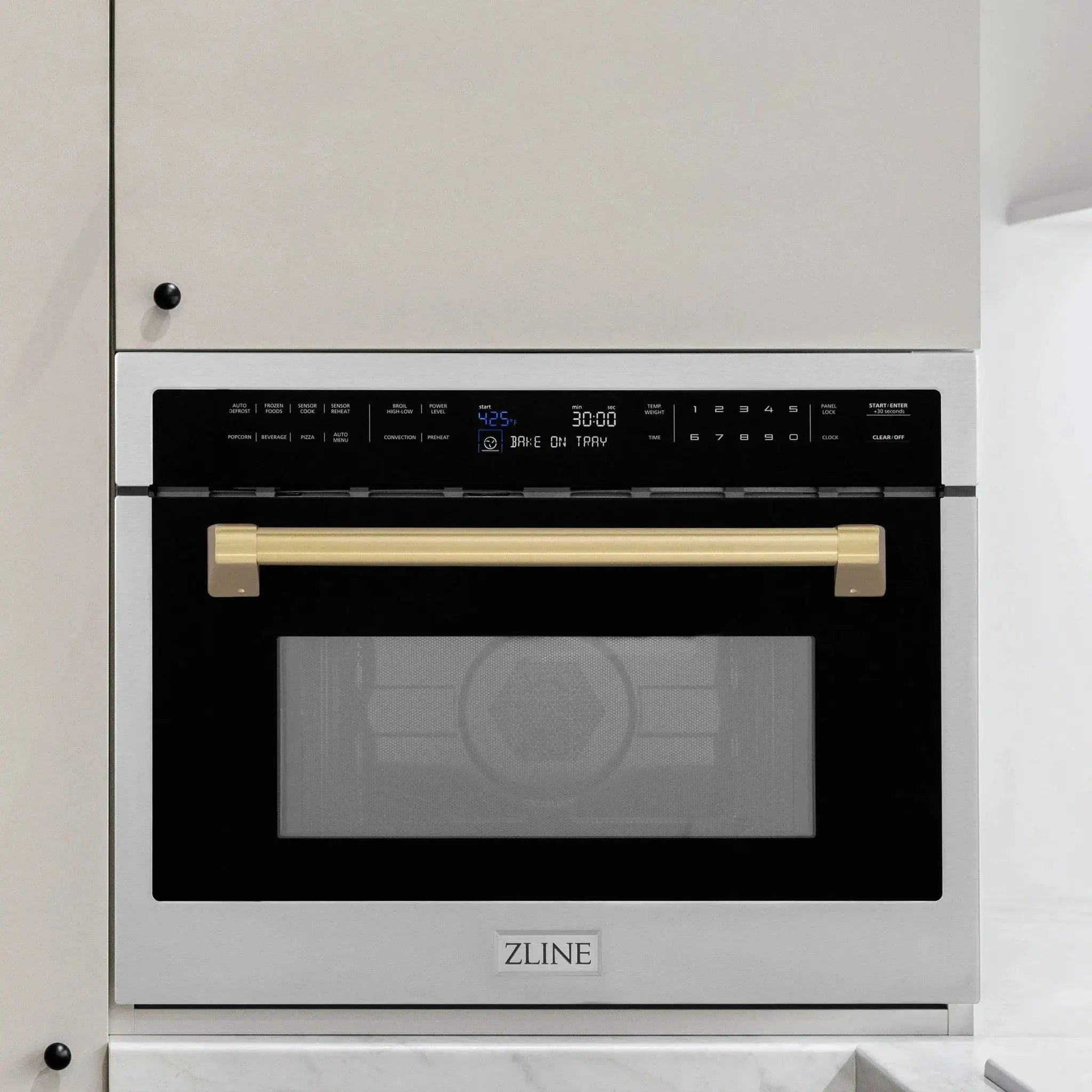 ZLINE 24" Convection Microwave, Stainless Steel, Bronze MWOZ-24-CB by Farmhouse Kitchen and Bath