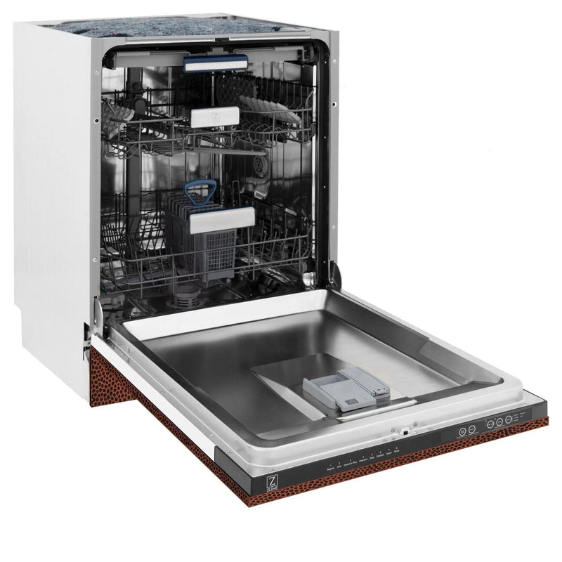 ZLINE 24" Dishwasher, Hammered Copper panel, Stainless Tub, DWV-HH-24 by Farmhouse Kitchen and Bath