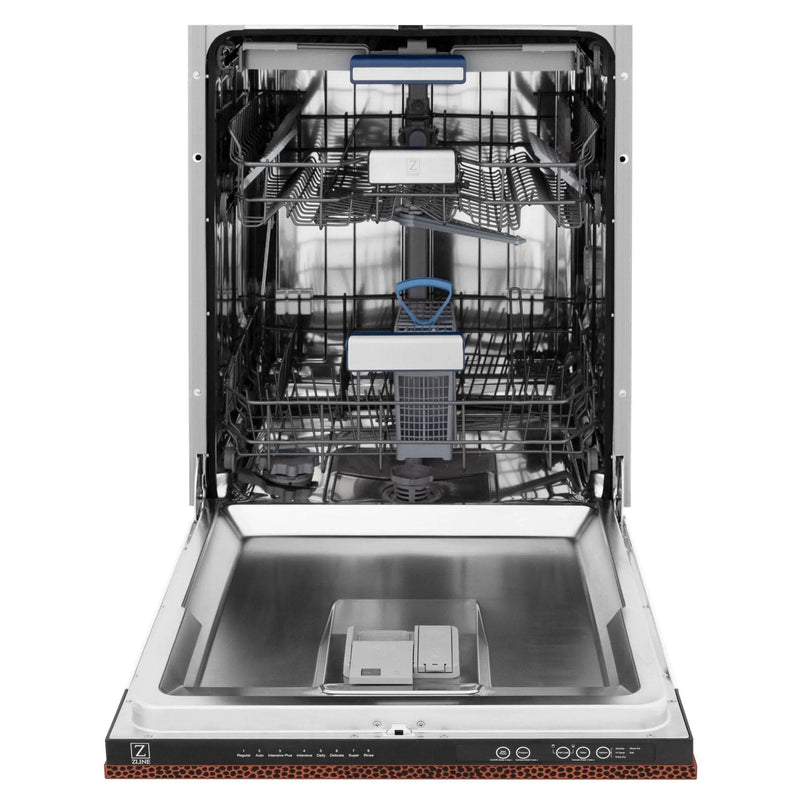 ZLINE 24" Dishwasher, Hammered Copper panel, Stainless Tub, DWV-HH-24 by Farmhouse Kitchen and Bath