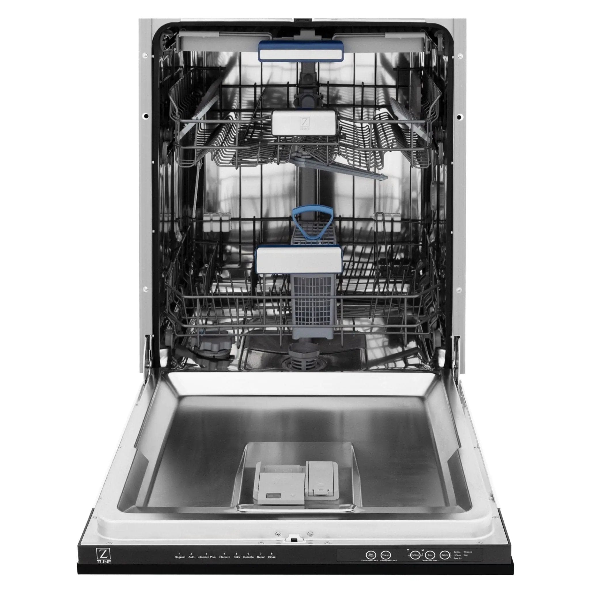 ZLINE 24" Dishwasher in Black Matte panel, Stainless Tub, DWV-BLM-24 by Farmhouse Kitchen and Bath