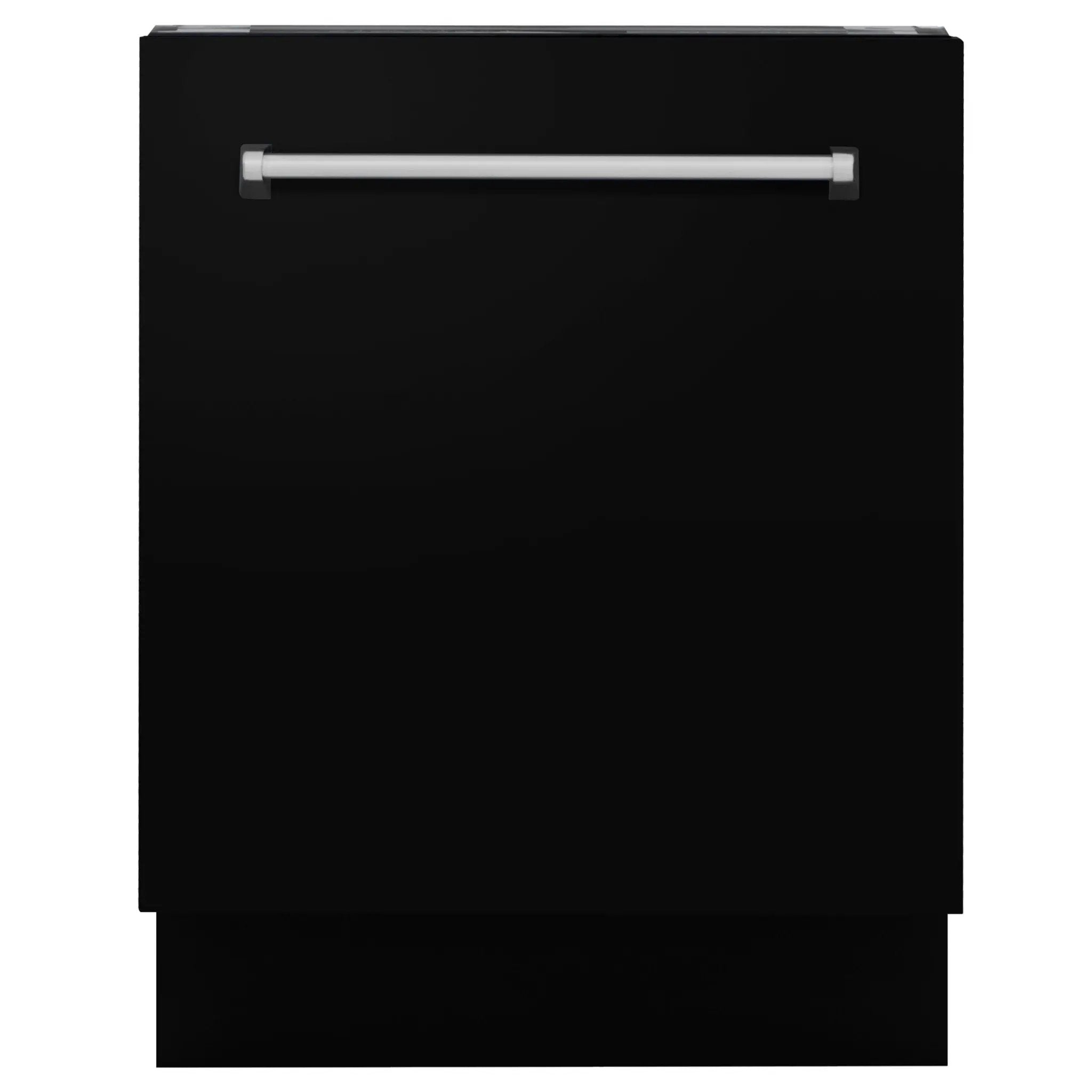 ZLINE 24" Dishwasher in Black Matte panel, Stainless Tub, DWV-BLM-24 by Farmhouse Kitchen and Bath