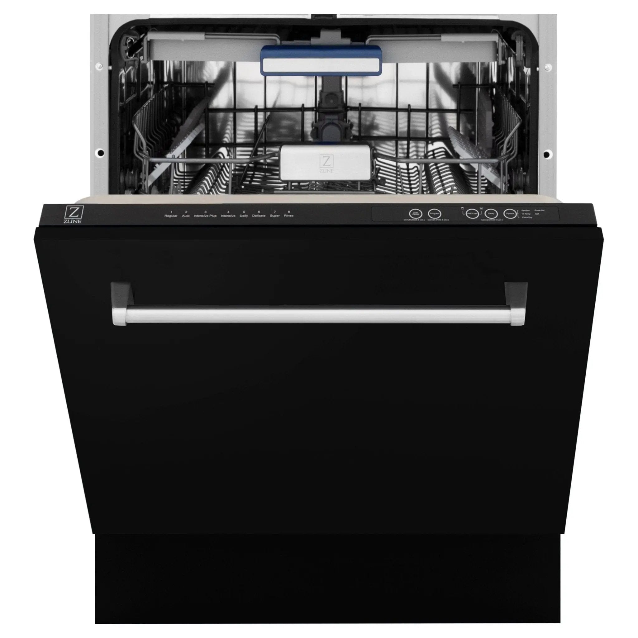 ZLINE 24" Dishwasher in Black Matte panel, Stainless Tub, DWV-BLM-24 by Farmhouse Kitchen and Bath