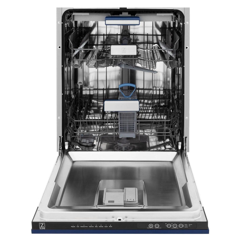 ZLINE 24" Dishwasher in Blue gloss panel, Stainless Tub, DWV-BG-24 by Farmhouse Kitchen and Bath
