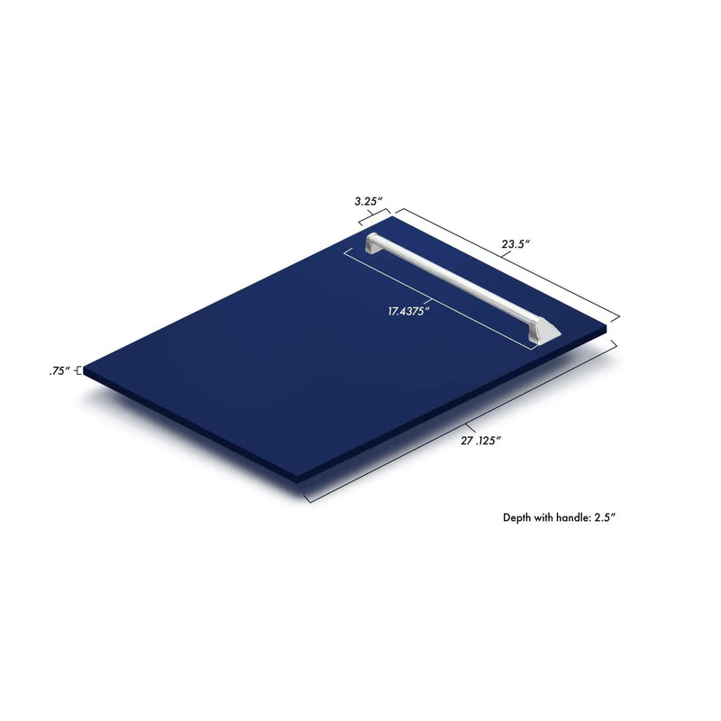 ZLINE 24" Dishwasher in Blue gloss panel, Stainless Tub, DWV-BG-24 by Farmhouse Kitchen and Bath